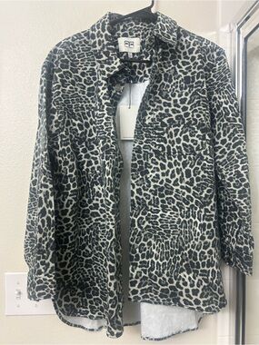 Robert Rodriguez Black & Cream Leopard Print Shacket